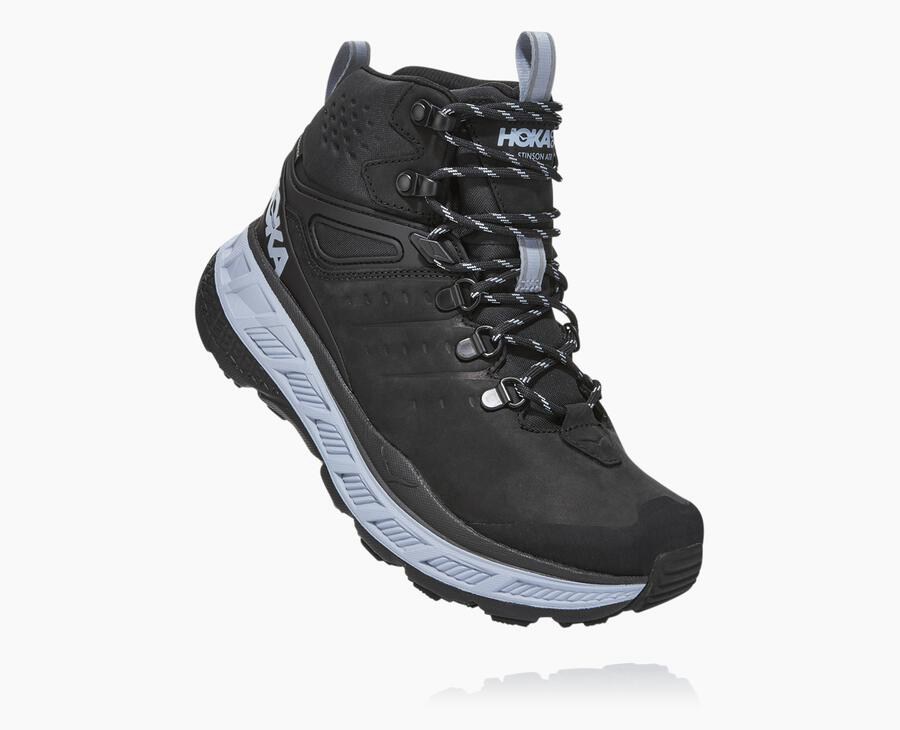 Hoka One One Hiking Boots Womens Black - Stinson Mid GORE-TEX - 17529FTOD